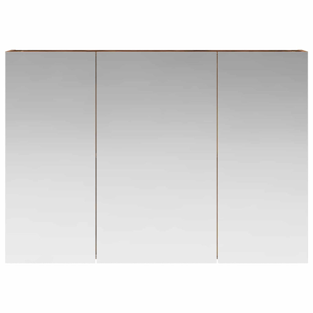 vidaXL Szafka z lustrem do łazienki Stare drewno 100 x 14,5 x 70 cm