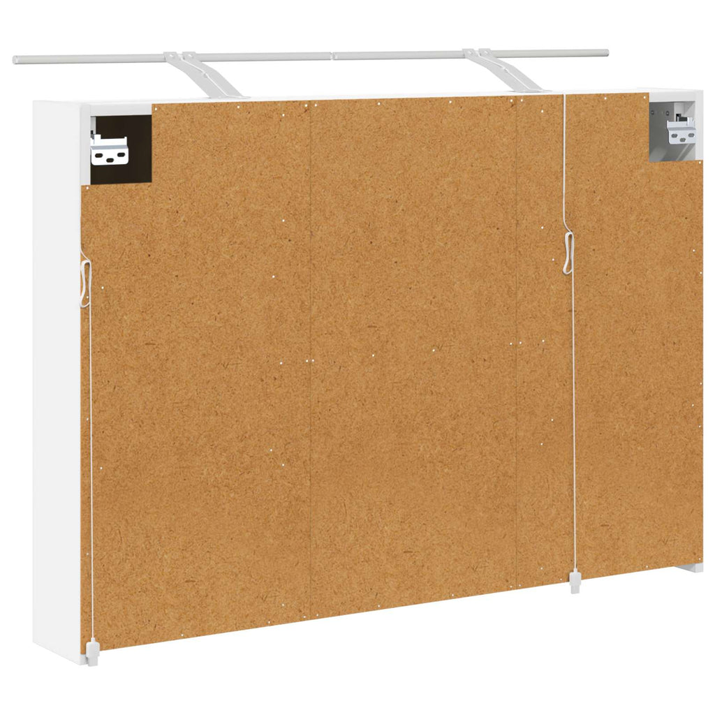 vidaXL Szafka z lustrem do łazienki Biały 100 x 14,5 x 70 cm