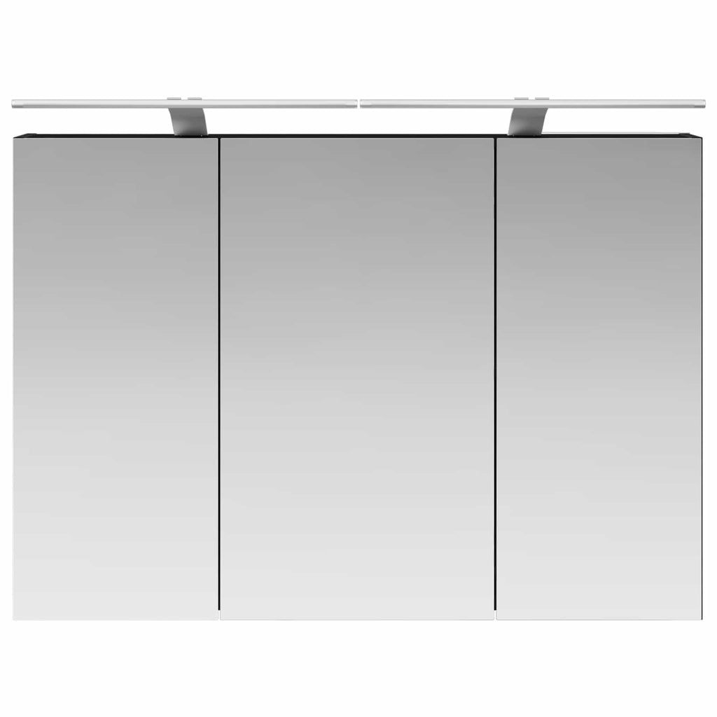 vidaXL Szafka z lustrem do łazienki Czarny Dąb 100 x 14,5 x 70 cm