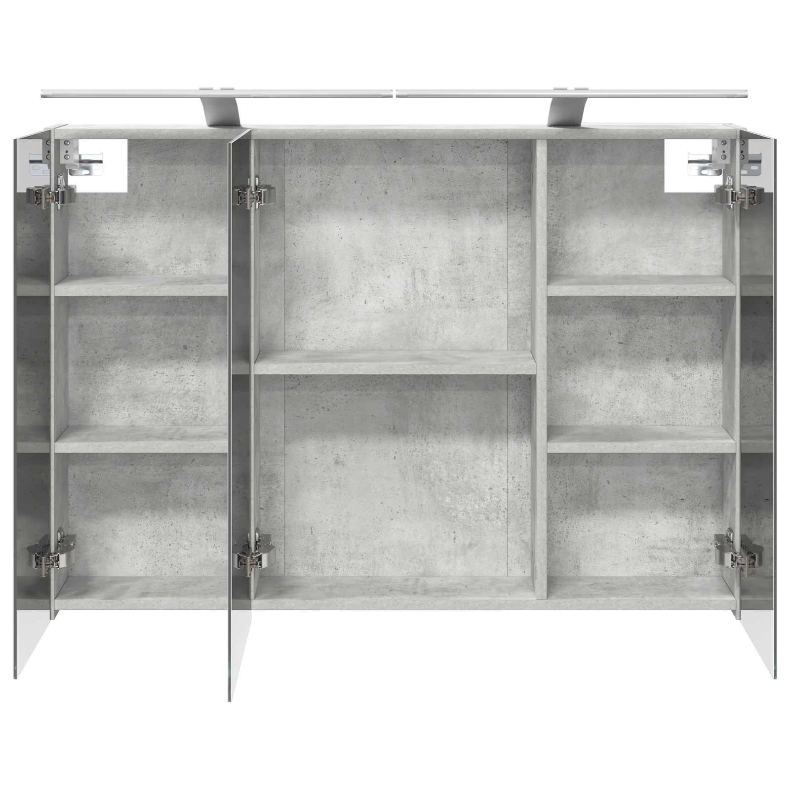 vidaXL Szafka z lustrem do łazienki Betonowy szary 100 x 14,5 x 70 cm