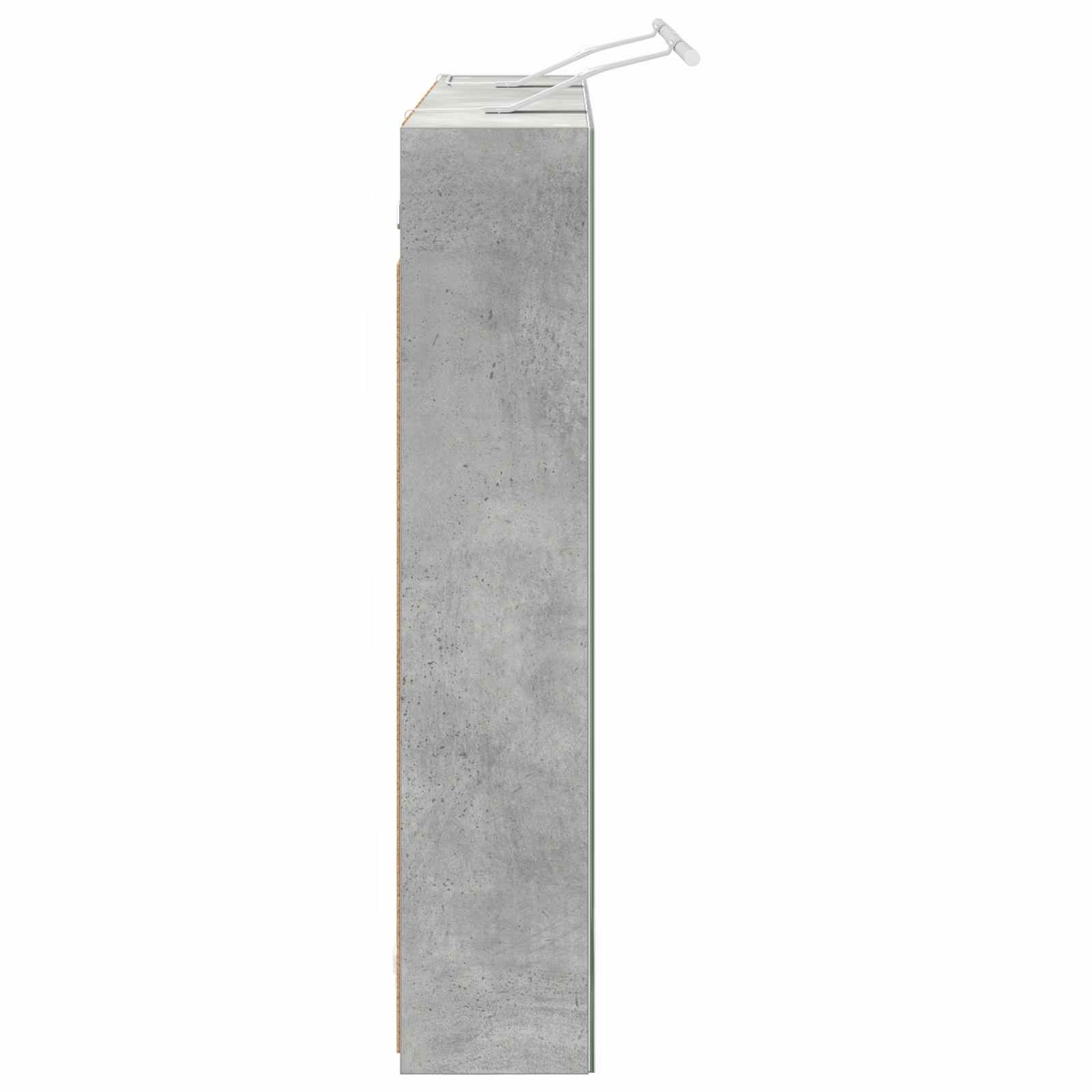 vidaXL Szafka z lustrem do łazienki Betonowy szary 100 x 14,5 x 70 cm