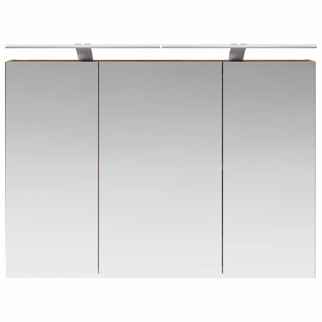 vidaXL Szafka z lustrem do łazienki Stare drewno 100 x 14,5 x 70 cm
