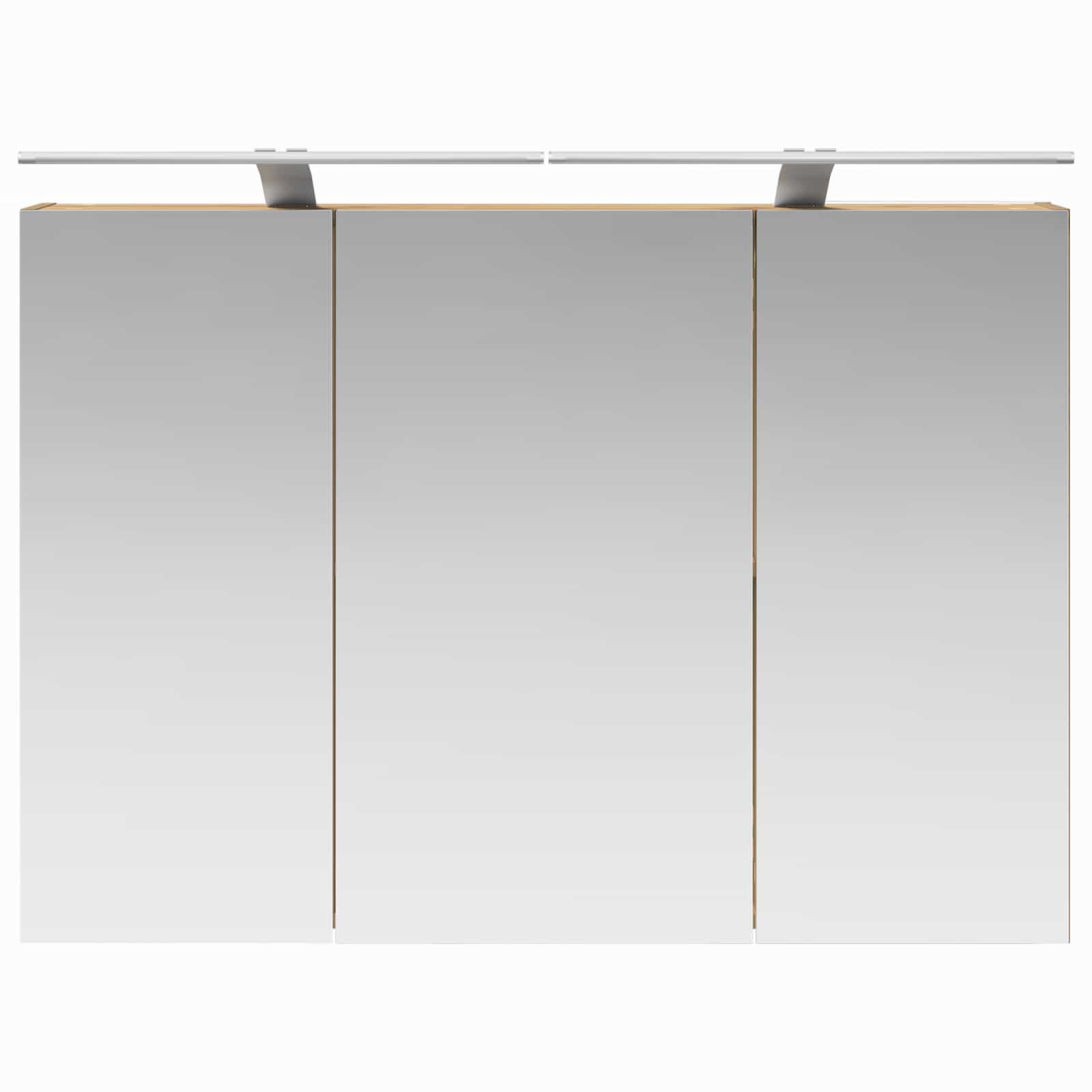 vidaXL Szafka z lustrem do łazienki Ze LED Lights Dąb rzemieślniczy