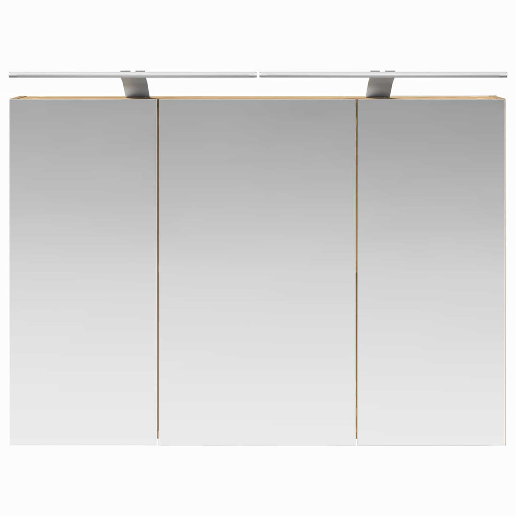 vidaXL Szafka z lustrem do łazienki Ze LED Lights Dąb rzemieślniczy