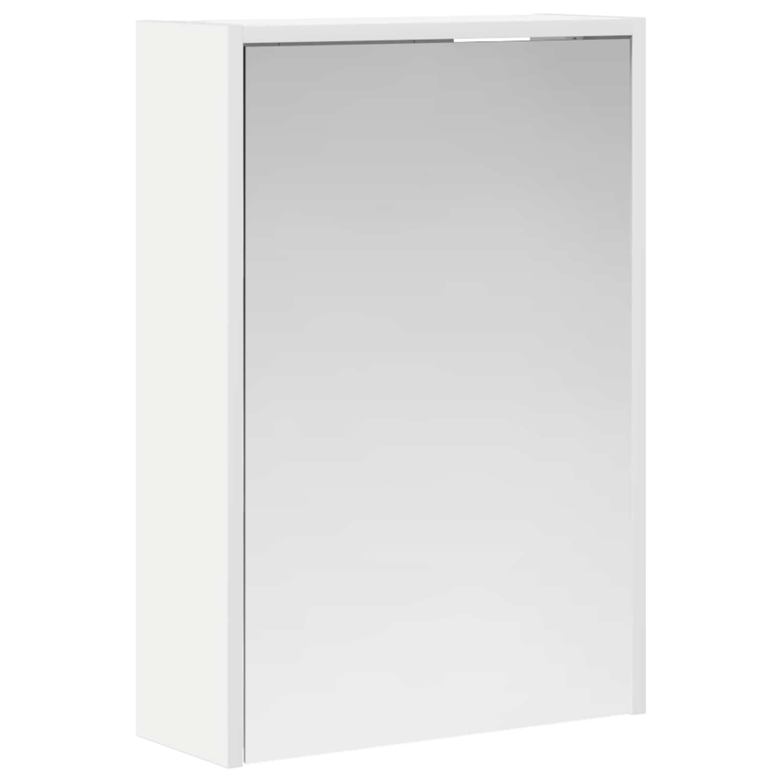 vidaXL Szafka z lustrem do łazienki z półką Biały 43 x 16 x 62.5 cm