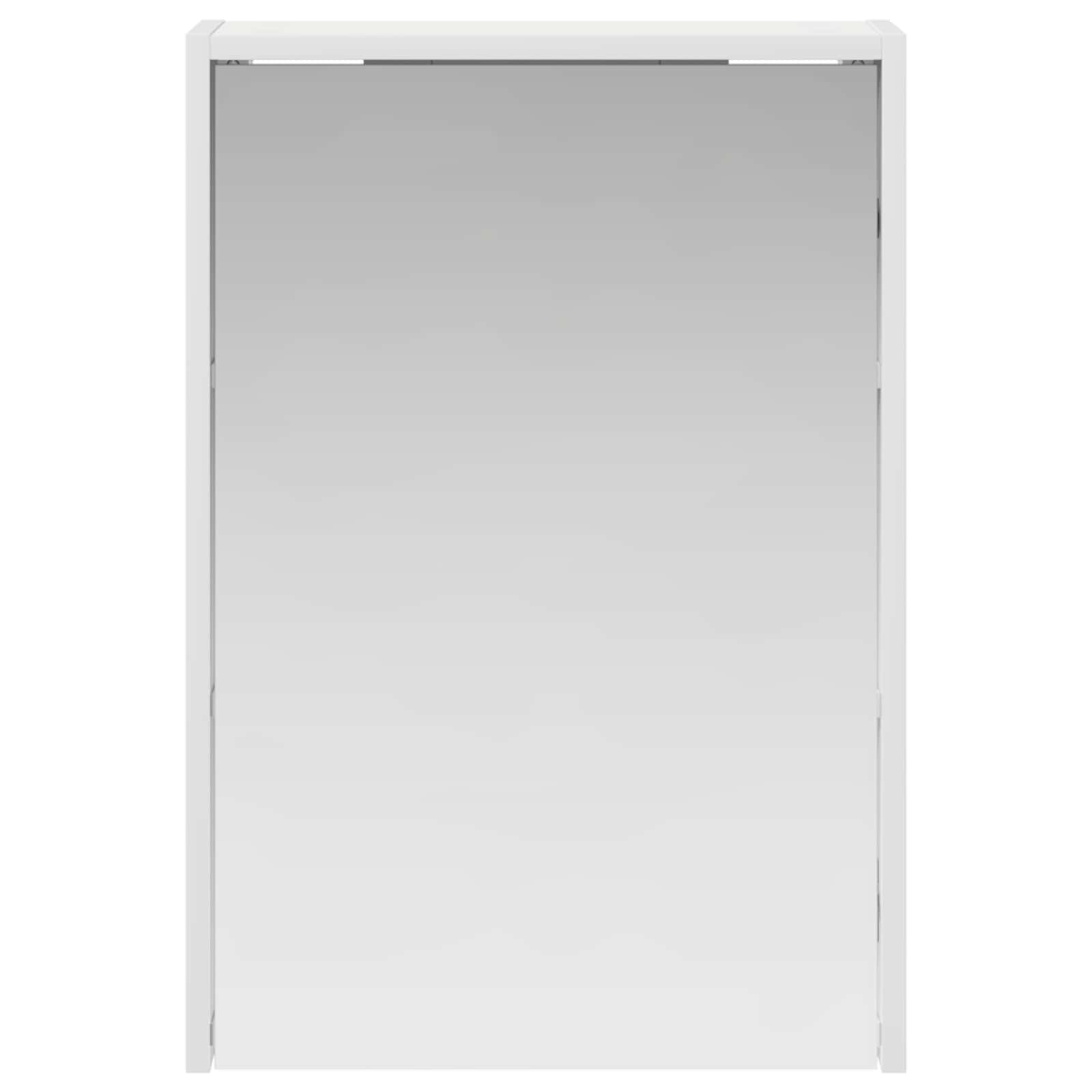 vidaXL Szafka z lustrem do łazienki z półką Biały 43 x 16 x 62.5 cm