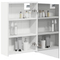 vidaXL Szafka z lustrem do łazienki z półką Biały 43 x 16 x 62.5 cm