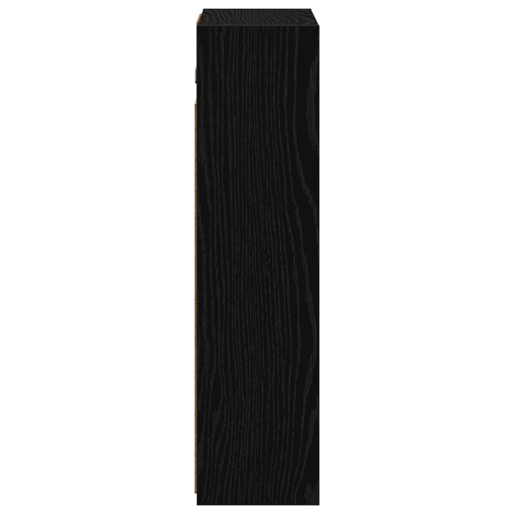 vidaXL Szafka z lustrem do łazienki Czarny Dąb 43 x 16 x 62.5 cm