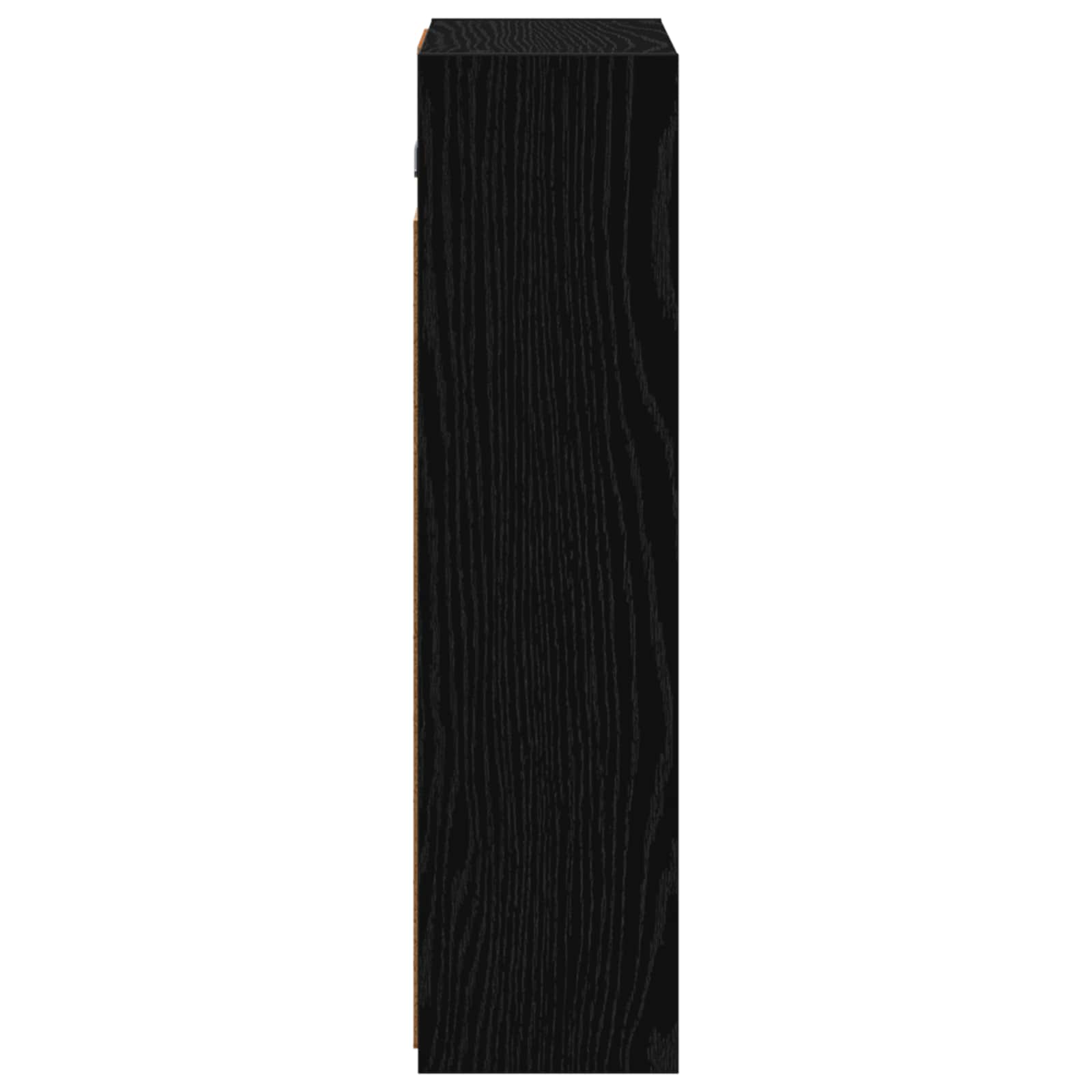 vidaXL Szafka z lustrem do łazienki Czarny Dąb 43 x 16 x 62.5 cm