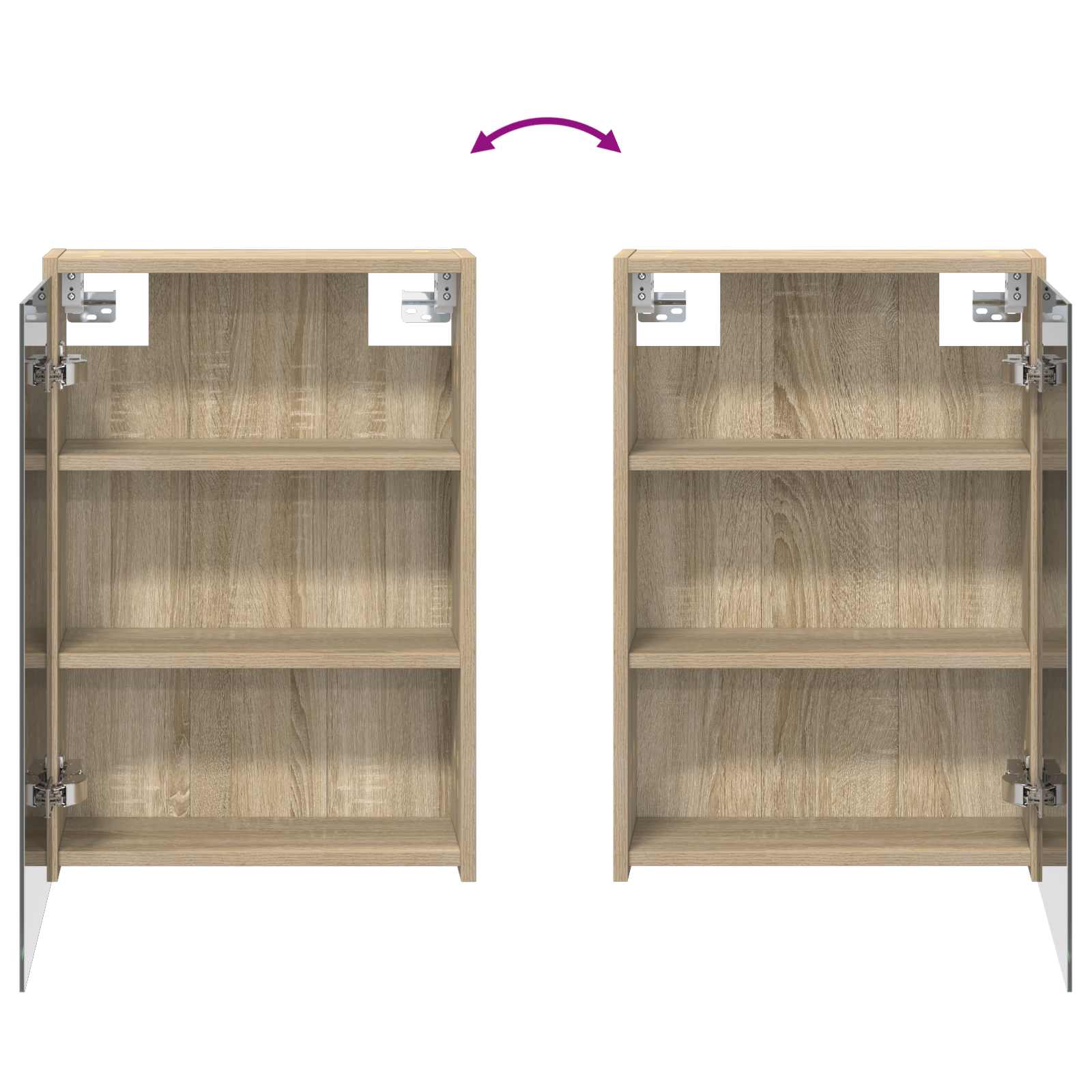 vidaXL Szafka z lustrem do łazienki Dąb Sonoma 43 x 16 x 62.5 cm