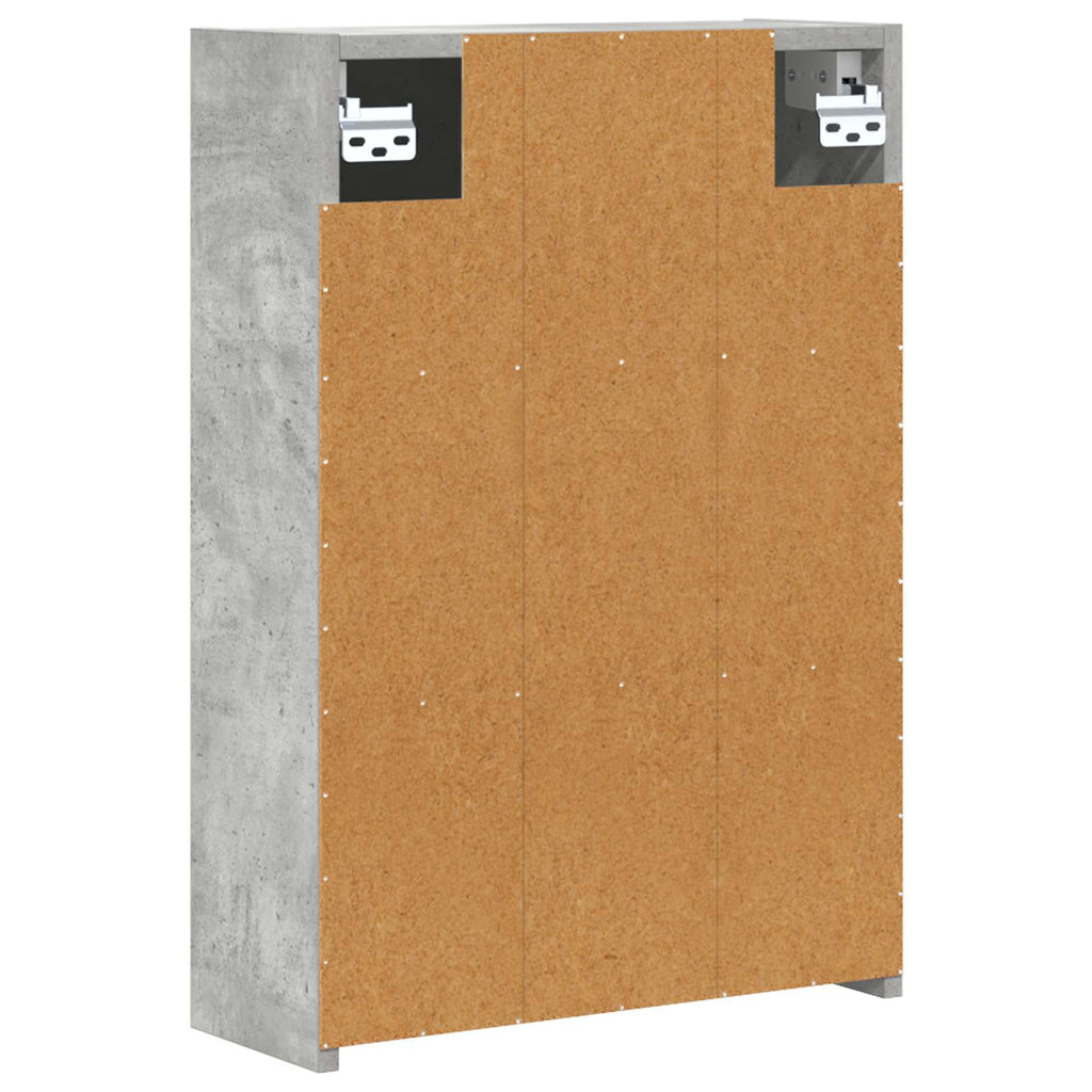 vidaXL Szafka z lustrem do łazienki Betonowy szary 43 x 16 x 62.5 cm