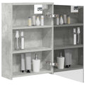 vidaXL Szafka z lustrem do łazienki Betonowy szary 43 x 16 x 62.5 cm