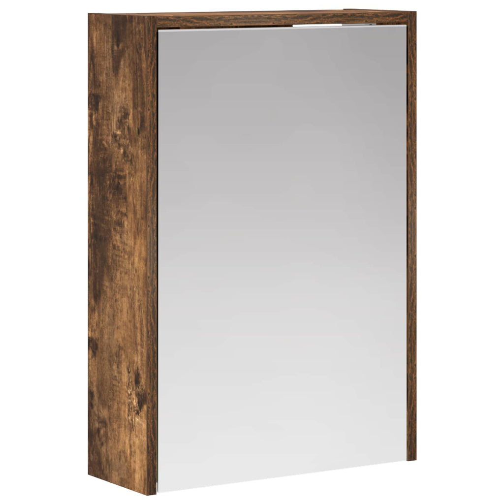 vidaXL Szafka z lustrem do łazienki Dąb wędzony 43 x 16 x 62.5 cm