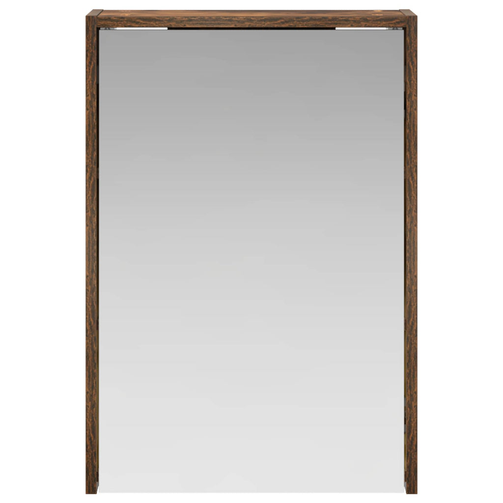 vidaXL Szafka z lustrem do łazienki Dąb wędzony 43 x 16 x 62.5 cm