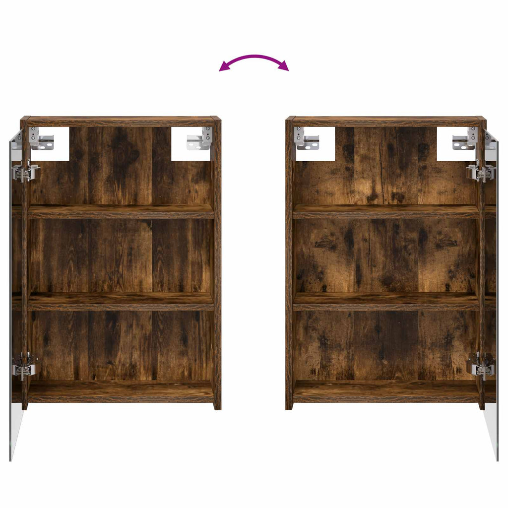 vidaXL Szafka z lustrem do łazienki Dąb wędzony 43 x 16 x 62.5 cm