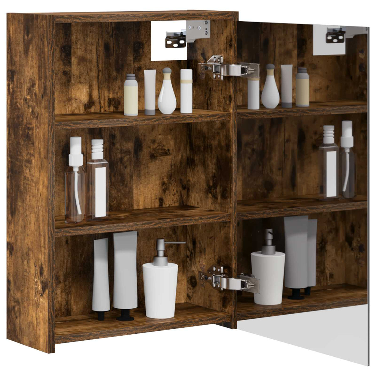 vidaXL Szafka z lustrem do łazienki Dąb wędzony 43 x 16 x 62.5 cm