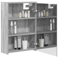 vidaXL Szafka z lustrem do łazienki Szary Sonoma 43 x 16 x 62.5 cm