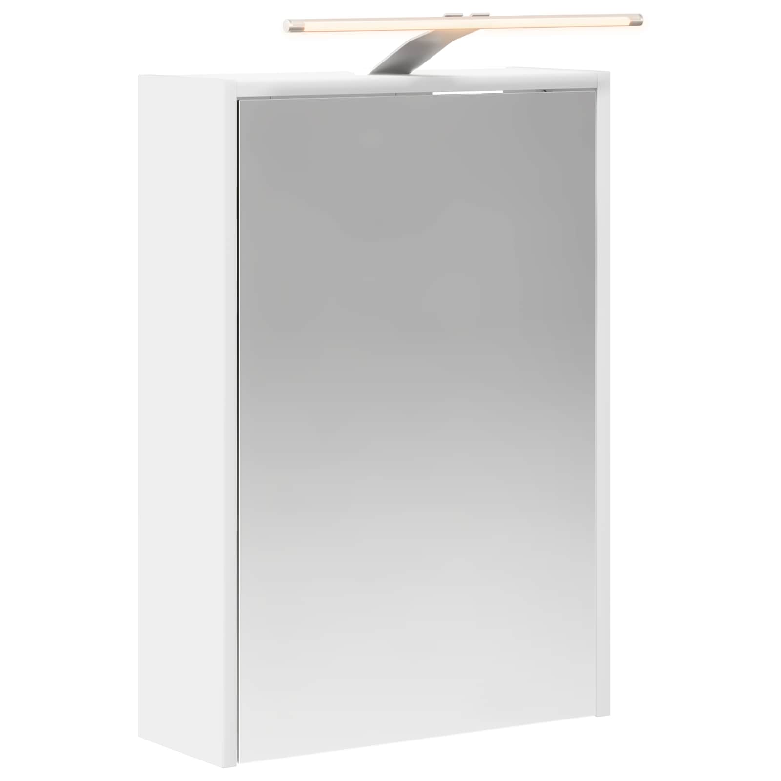 vidaXL Szafka z lustrem do łazienki z półką Biały 43 x 16 x 62.5 cm