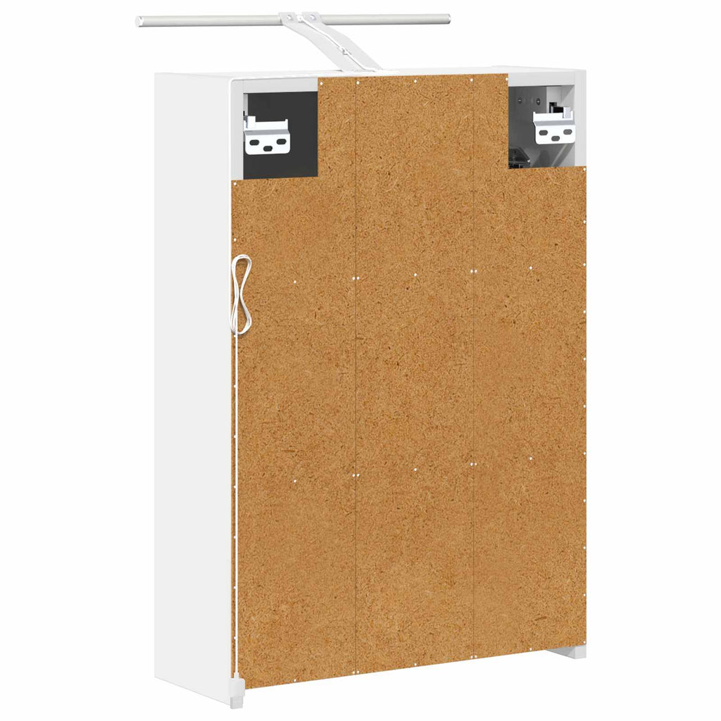 vidaXL Szafka z lustrem do łazienki z półką Biały 43 x 16 x 62.5 cm