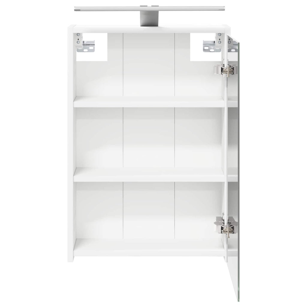 vidaXL Szafka z lustrem do łazienki z półką Biały 43 x 16 x 62.5 cm