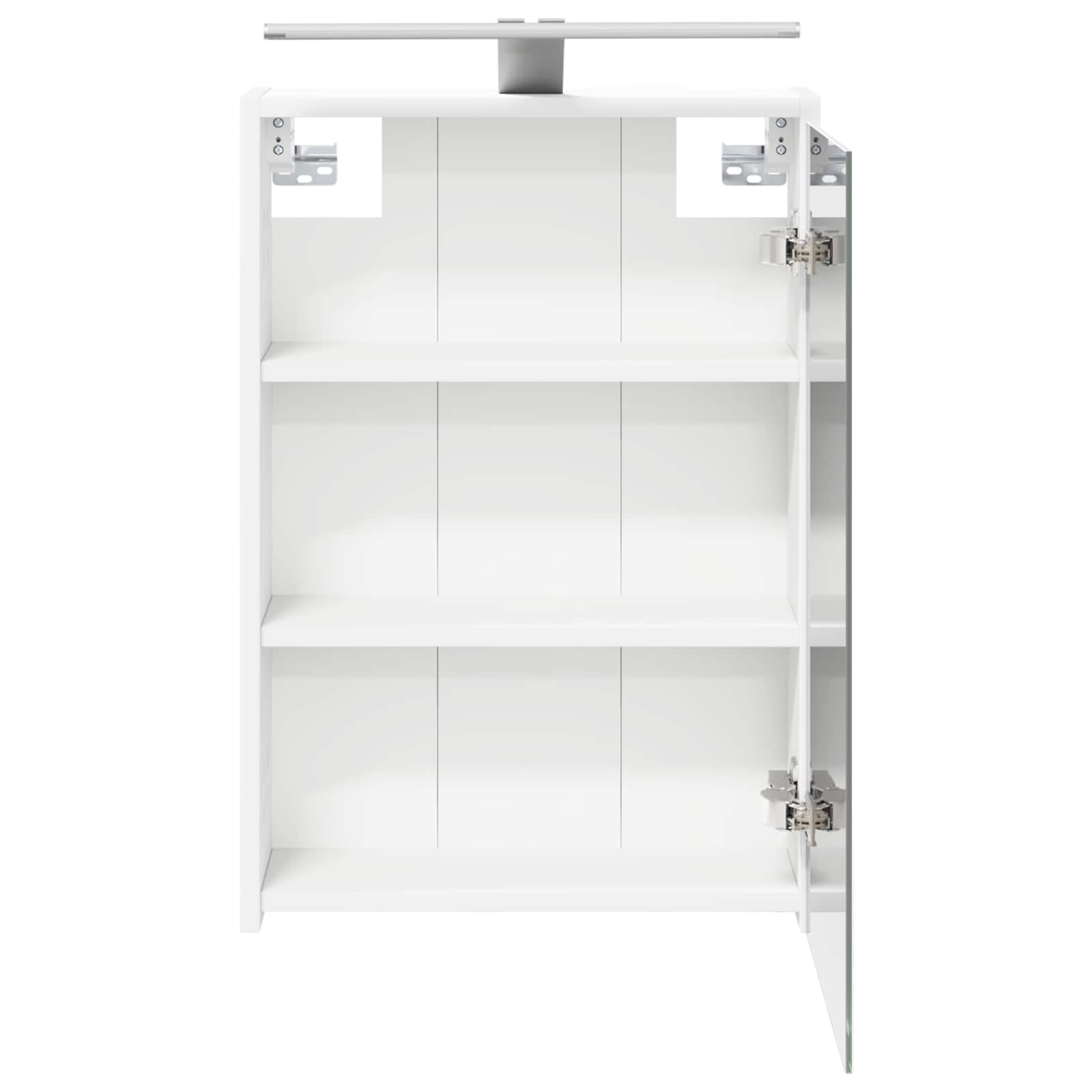 vidaXL Szafka z lustrem do łazienki z półką Biały 43 x 16 x 62.5 cm
