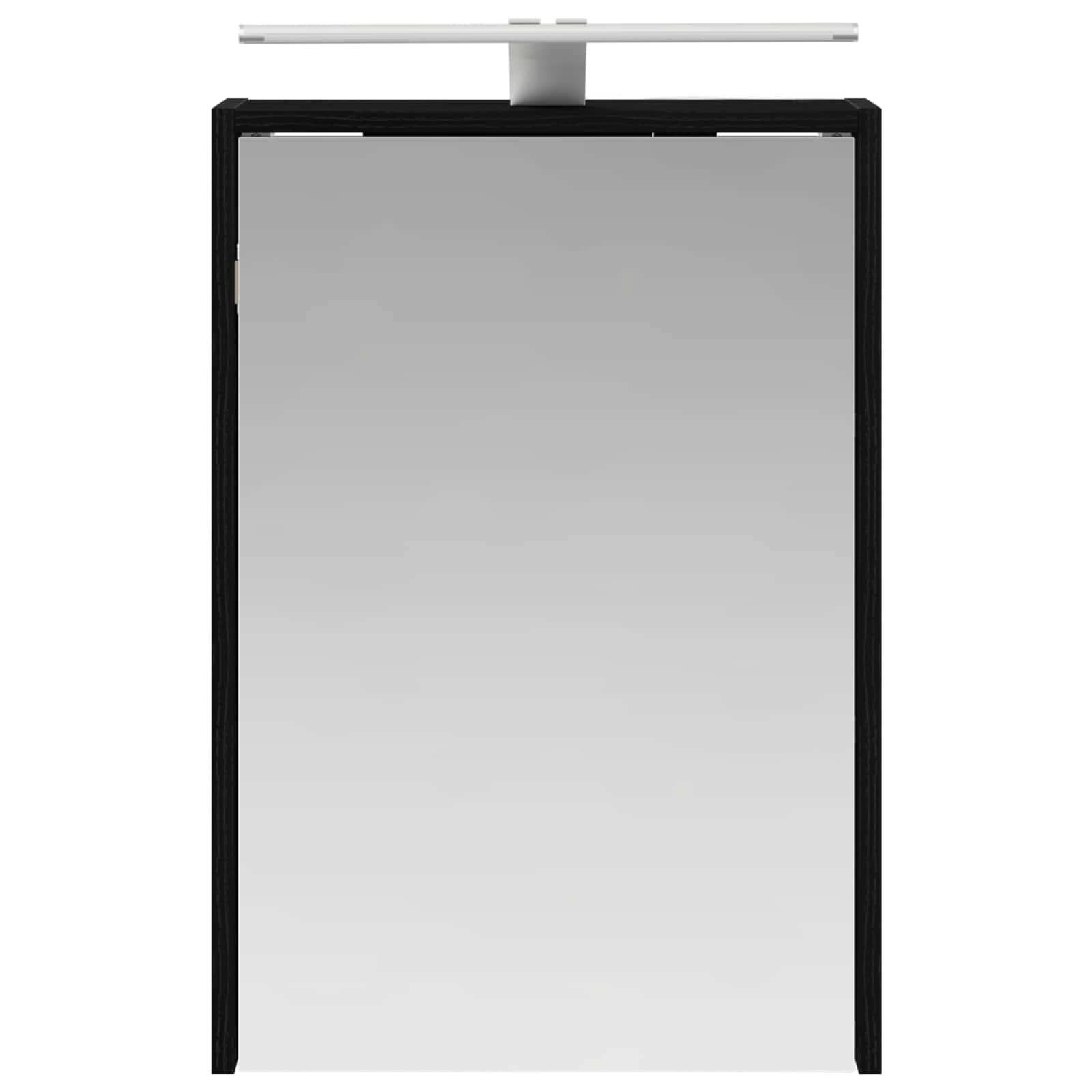 vidaXL Szafka z lustrem do łazienki Czarny Dąb 43 x 16 x 62.5 cm
