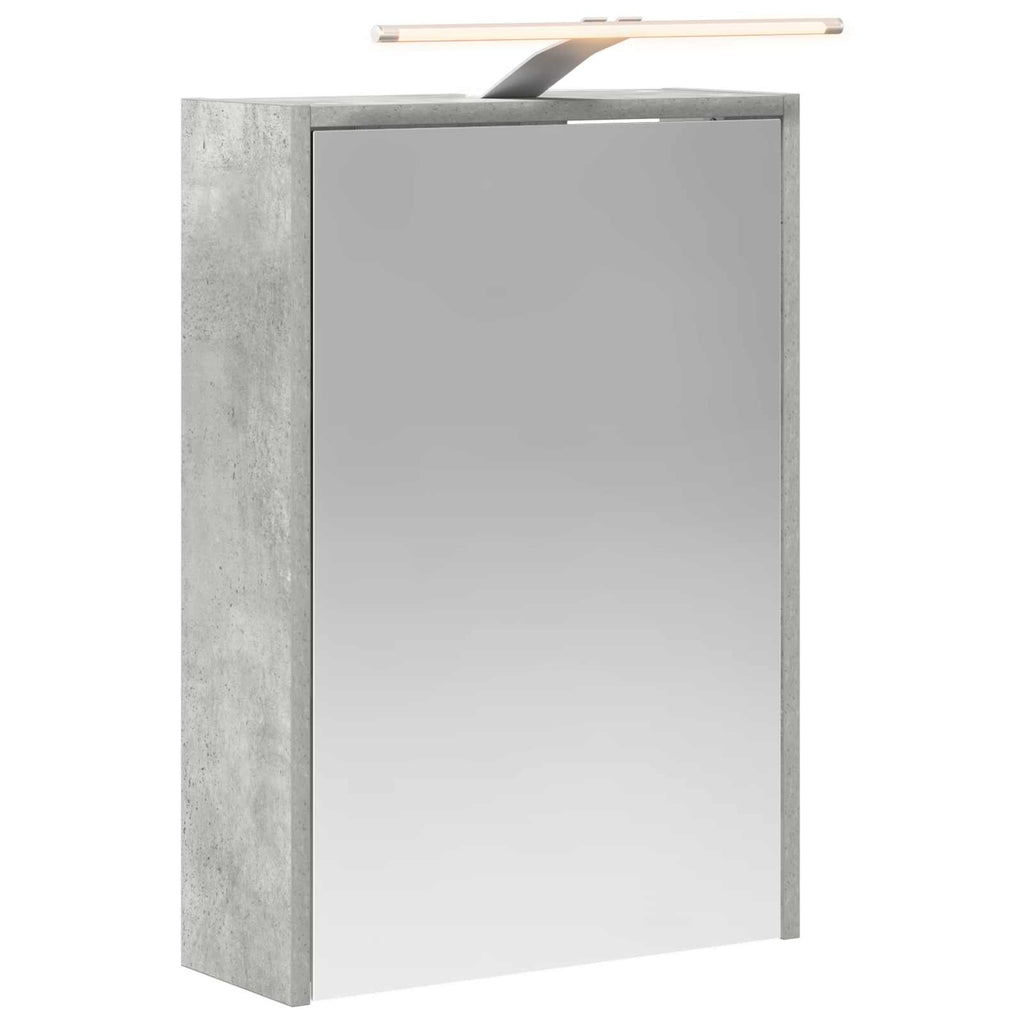 vidaXL Szafka z lustrem do łazienki Betonowy szary 43 x 16 x 62.5 cm