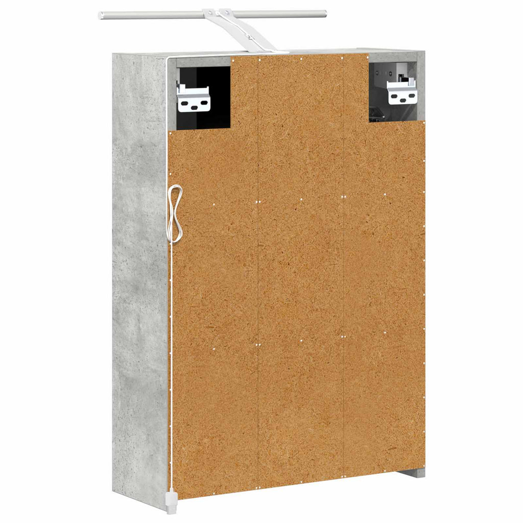 vidaXL Szafka z lustrem do łazienki Betonowy szary 43 x 16 x 62.5 cm