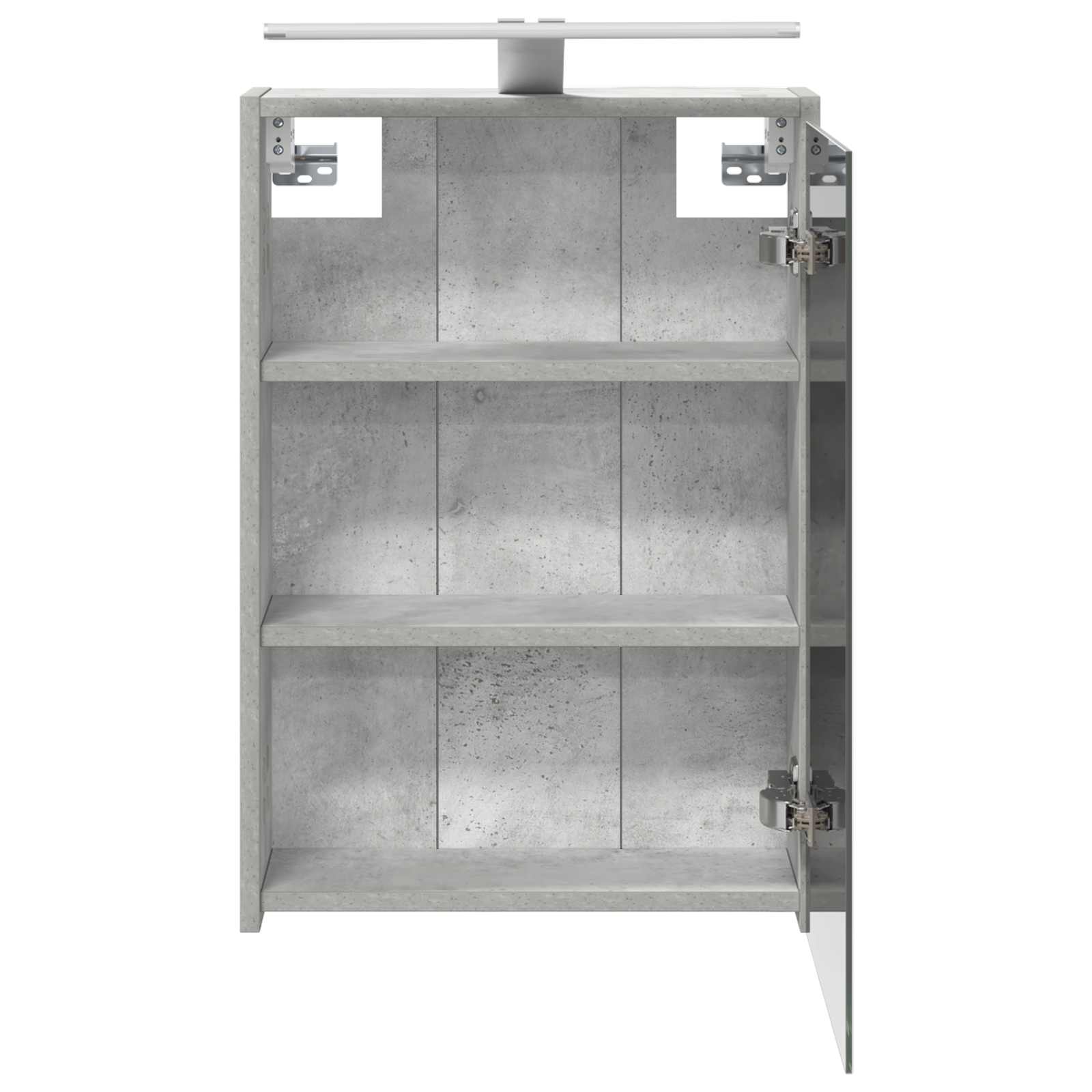 vidaXL Szafka z lustrem do łazienki Betonowy szary 43 x 16 x 62.5 cm
