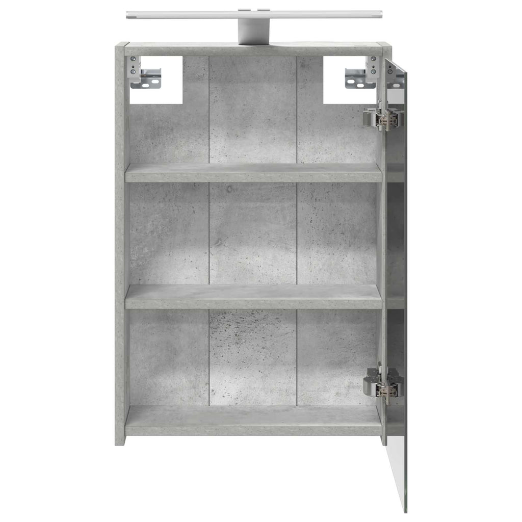vidaXL Szafka z lustrem do łazienki Betonowy szary 43 x 16 x 62.5 cm