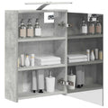 vidaXL Szafka z lustrem do łazienki Betonowy szary 43 x 16 x 62.5 cm