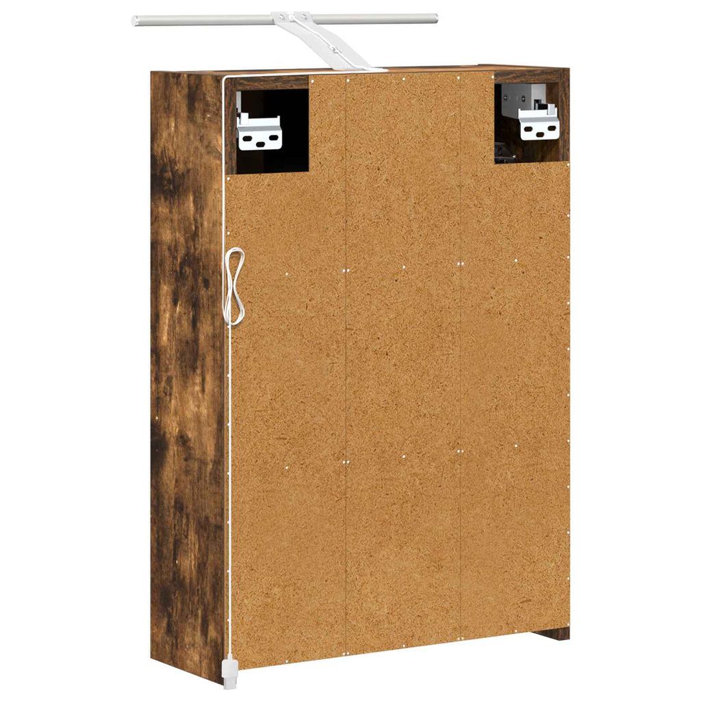 vidaXL Szafka z lustrem do łazienki Dąb wędzony 43 x 16 x 62.5 cm