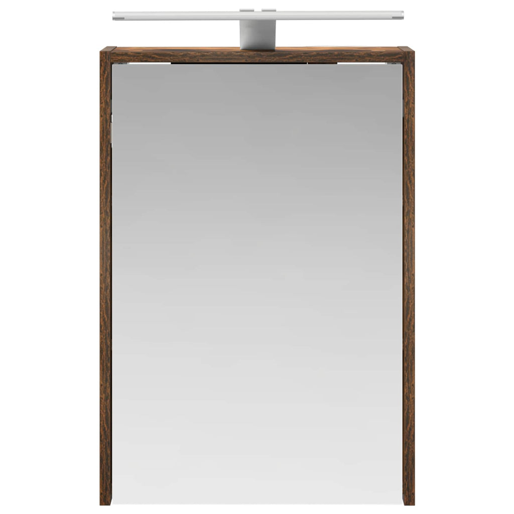 vidaXL Szafka z lustrem do łazienki Dąb wędzony 43 x 16 x 62.5 cm