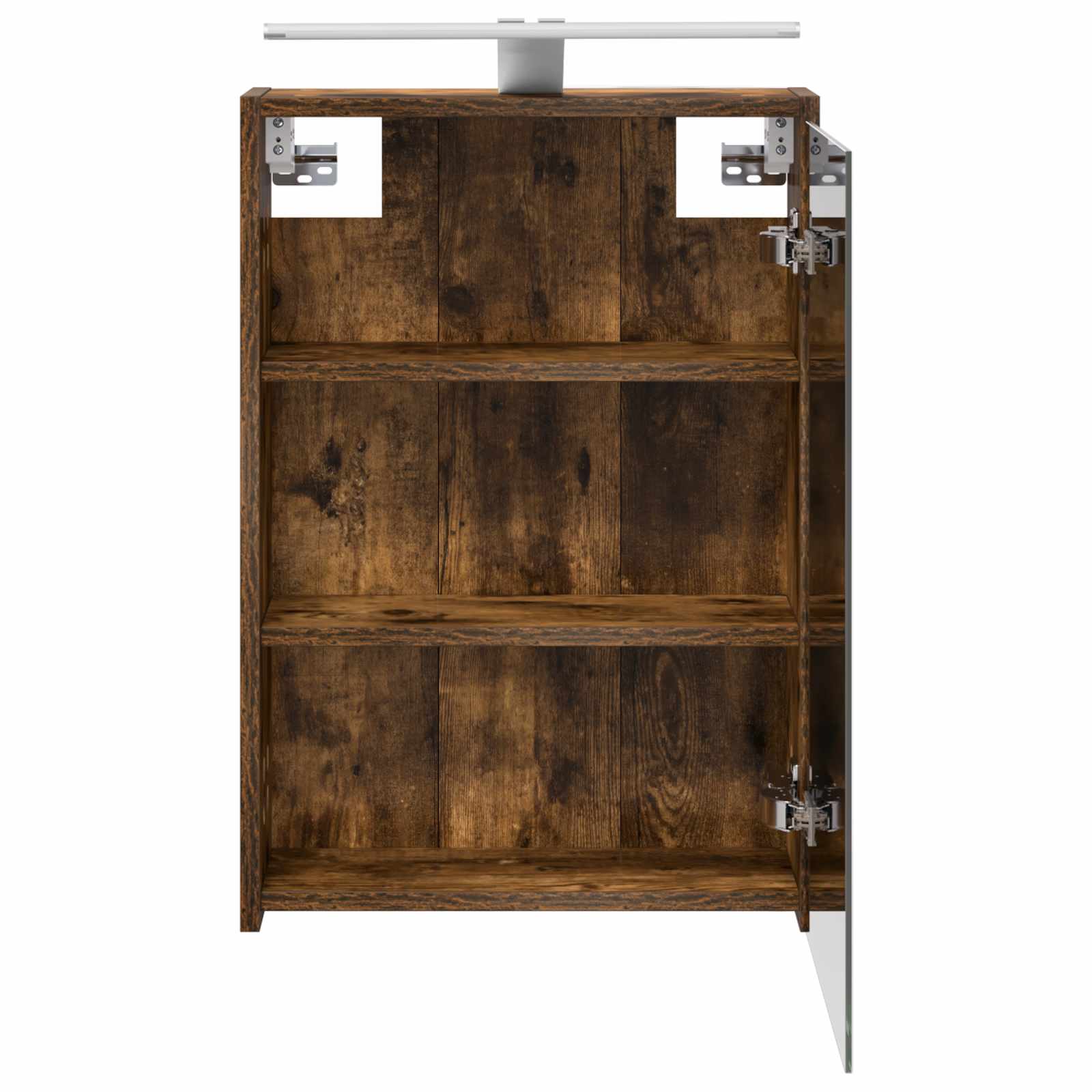 vidaXL Szafka z lustrem do łazienki Dąb wędzony 43 x 16 x 62.5 cm