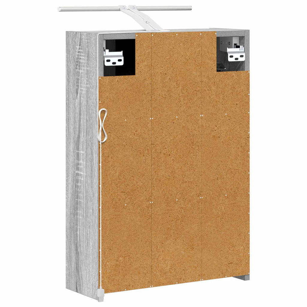 vidaXL Szafka z lustrem do łazienki Szary Sonoma 43 x 16 x 62.5 cm