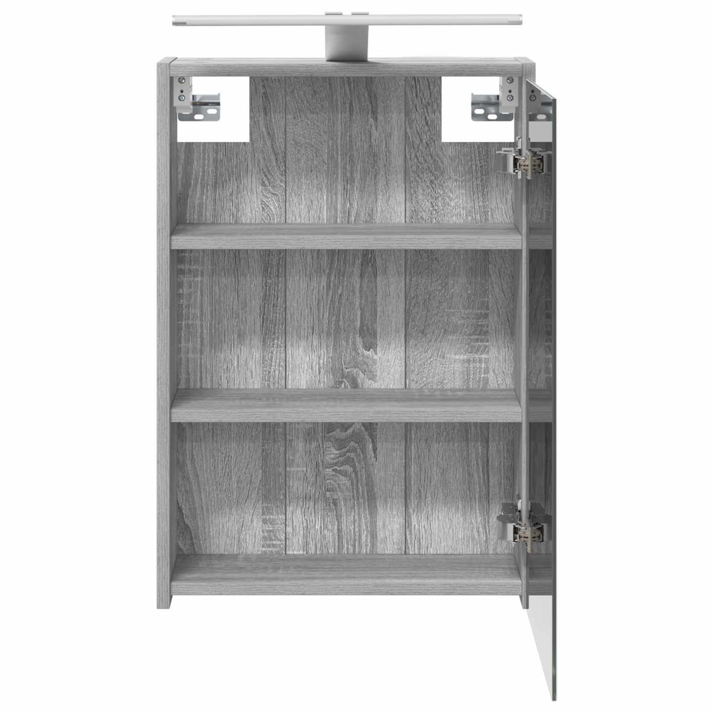 vidaXL Szafka z lustrem do łazienki Szary Sonoma 43 x 16 x 62.5 cm