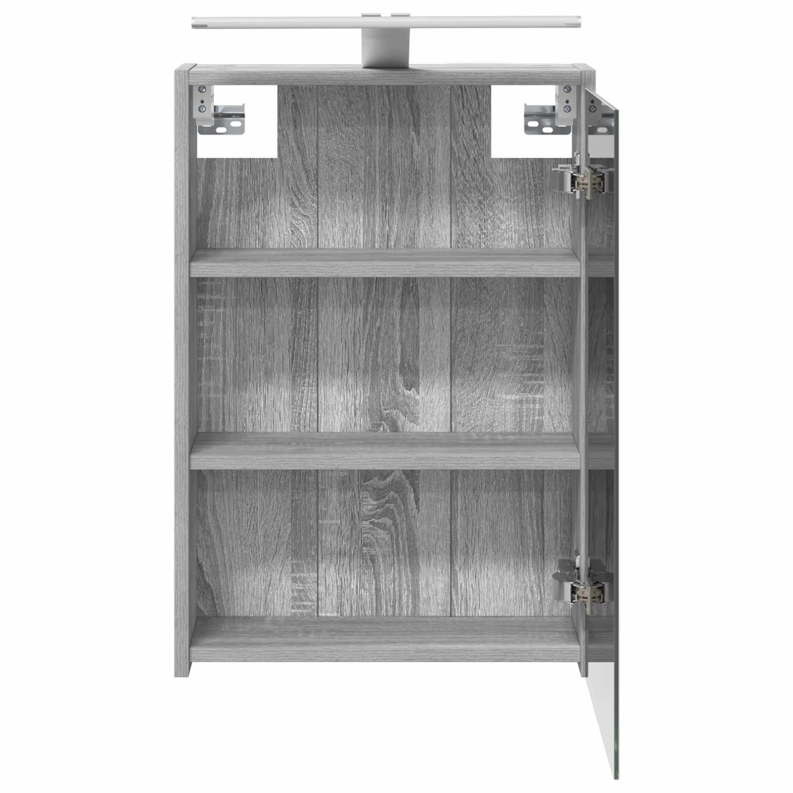 vidaXL Szafka z lustrem do łazienki Szary Sonoma 43 x 16 x 62.5 cm