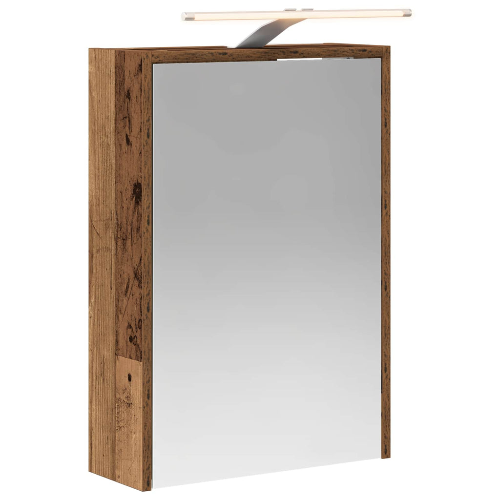 vidaXL Szafka z lustrem do łazienki Stare drewno 43 x 16 x 62.5 cm