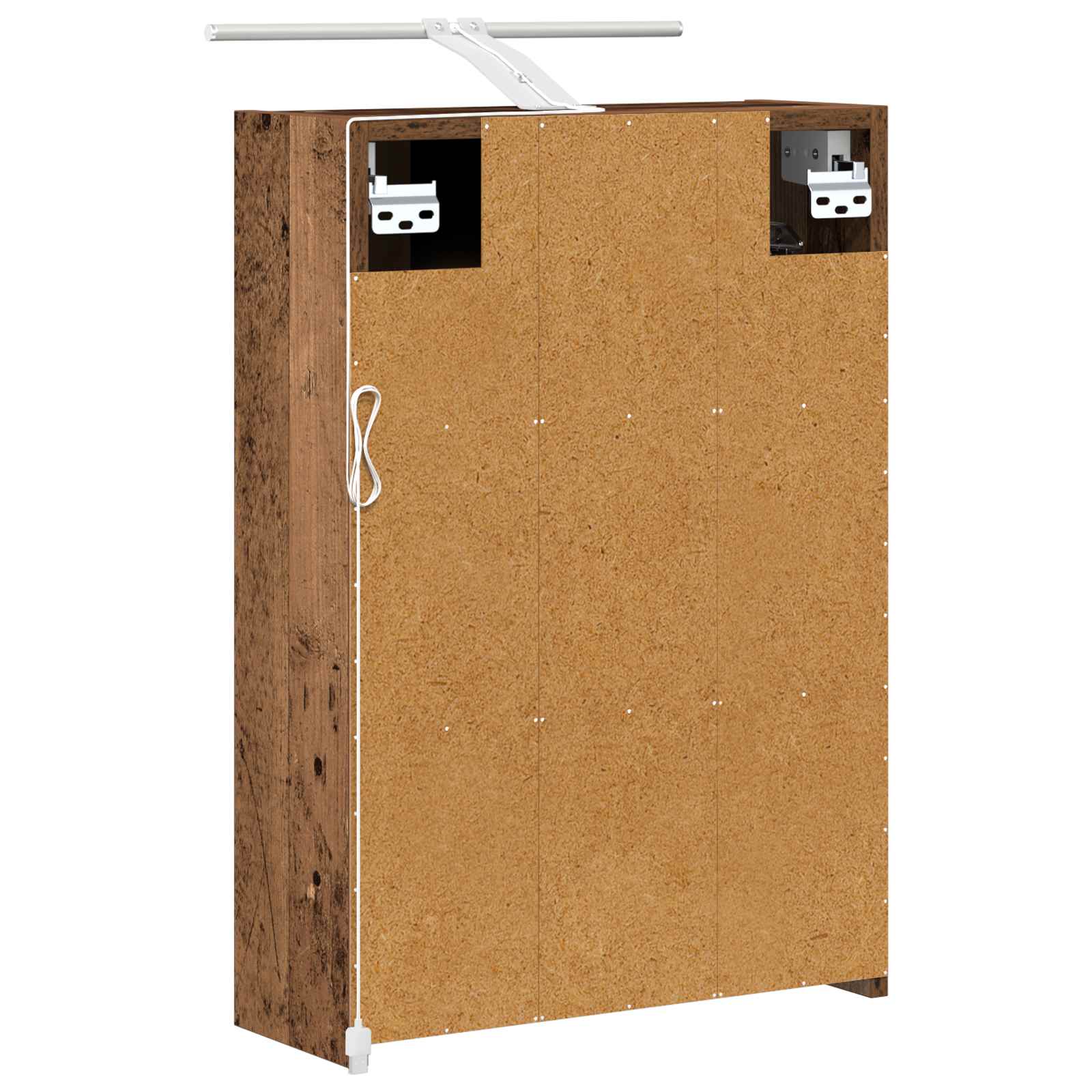 vidaXL Szafka z lustrem do łazienki Stare drewno 43 x 16 x 62.5 cm