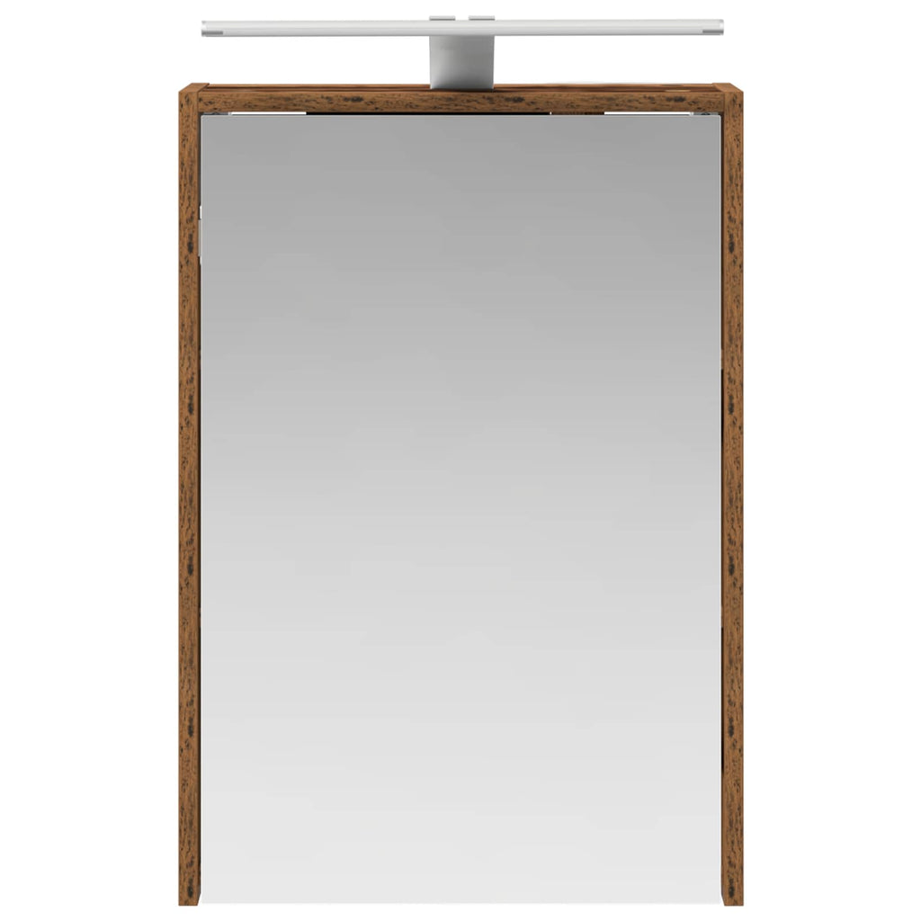 vidaXL Szafka z lustrem do łazienki Stare drewno 43 x 16 x 62.5 cm