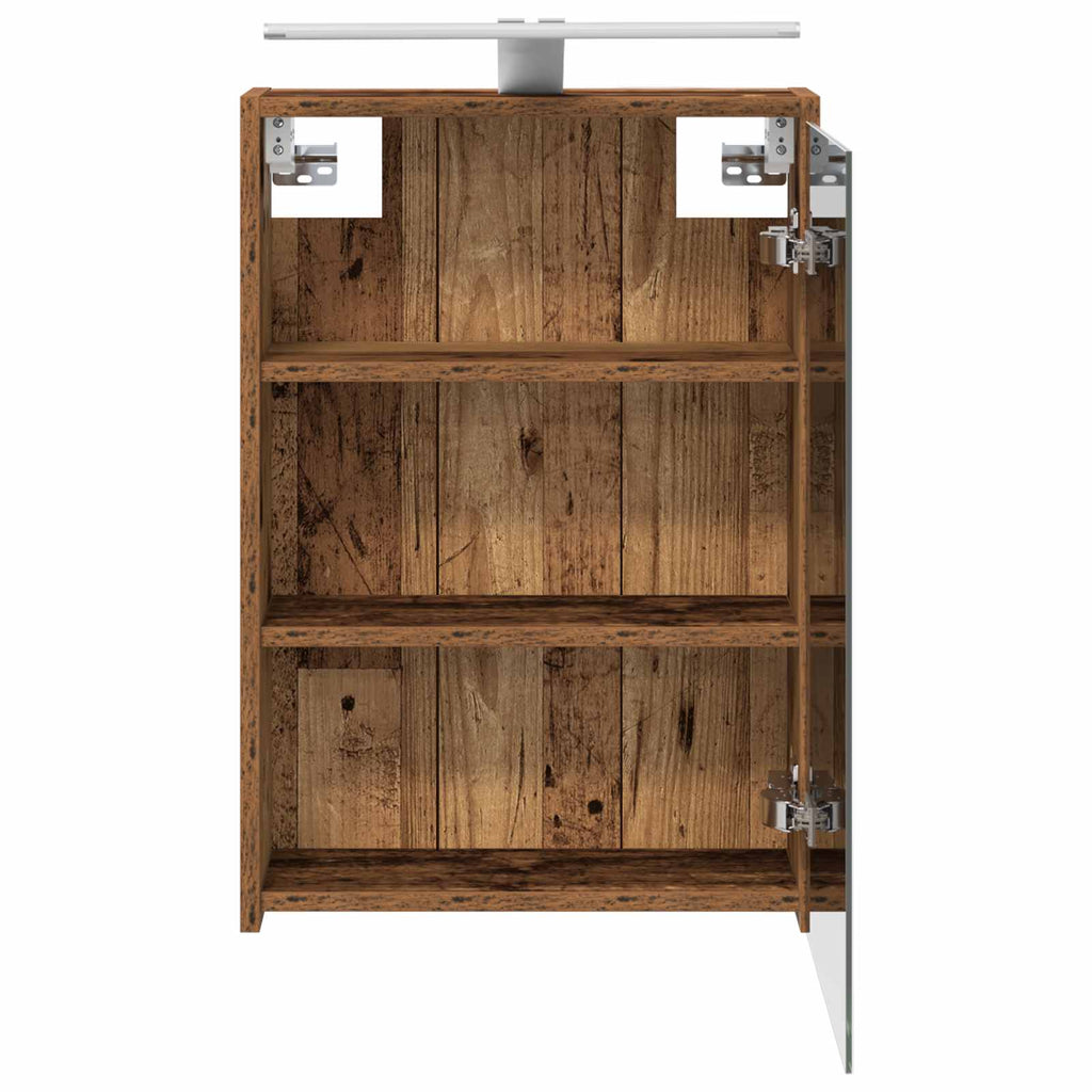 vidaXL Szafka z lustrem do łazienki Stare drewno 43 x 16 x 62.5 cm