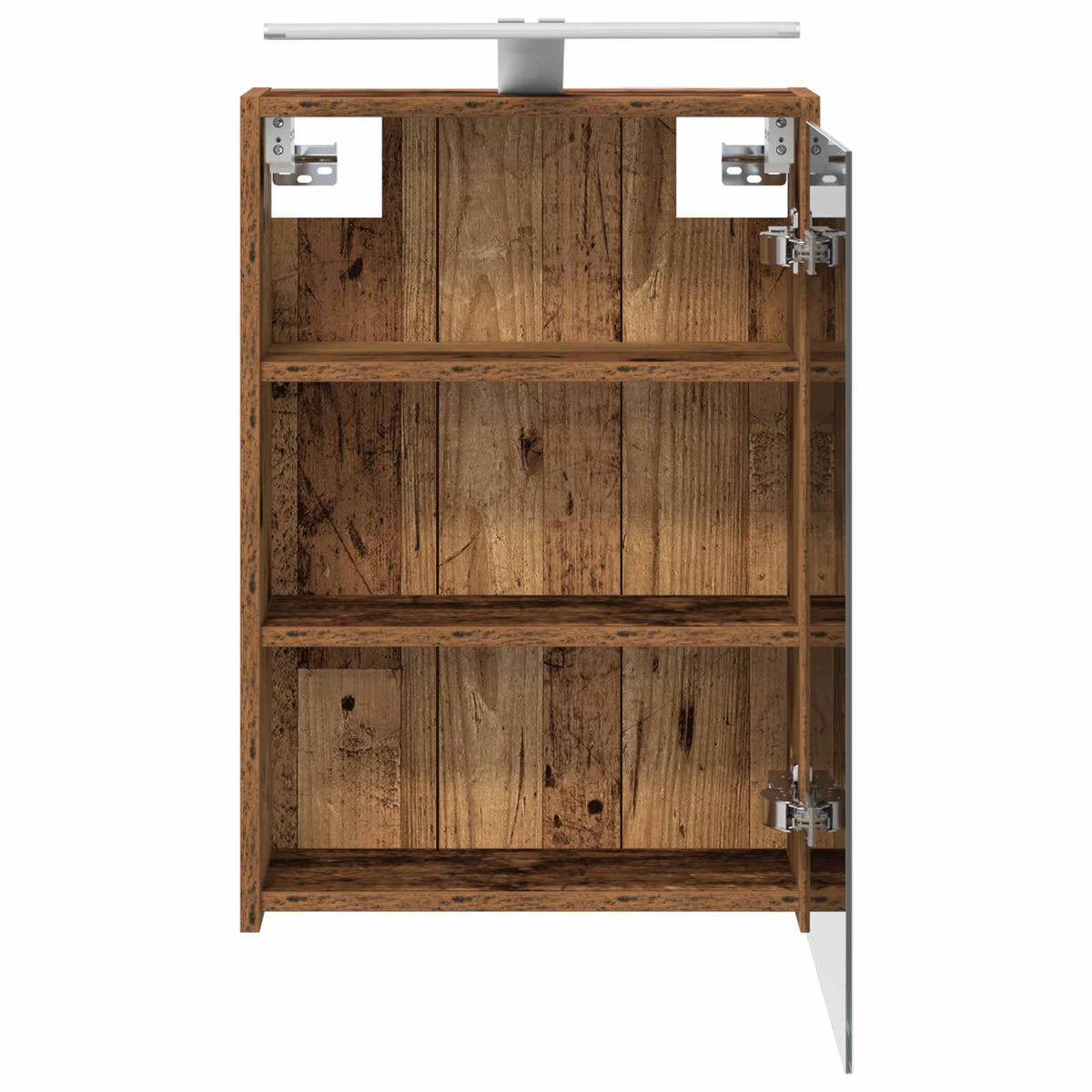 vidaXL Szafka z lustrem do łazienki Stare drewno 43 x 16 x 62.5 cm