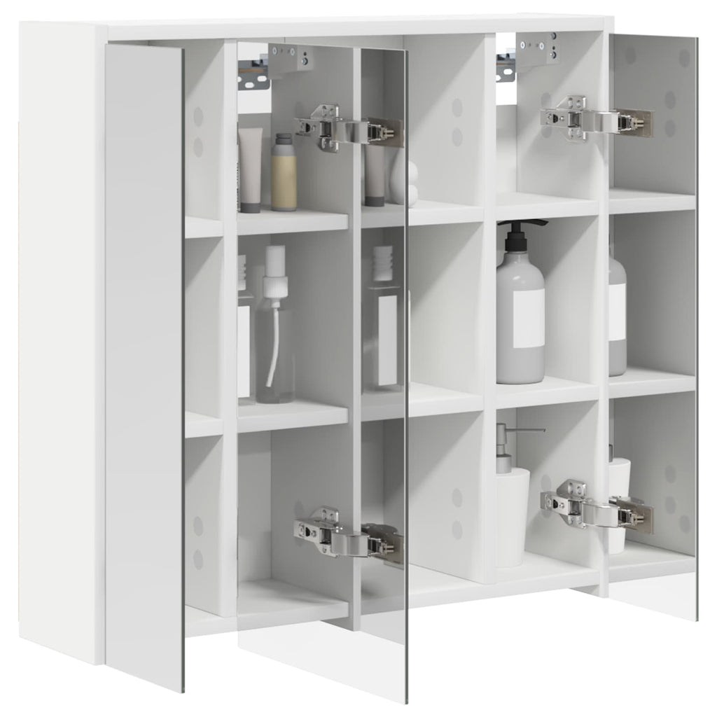 vidaXL Szafka z lustrem do łazienki Biały 63,5 x 16 x 62,5 cm