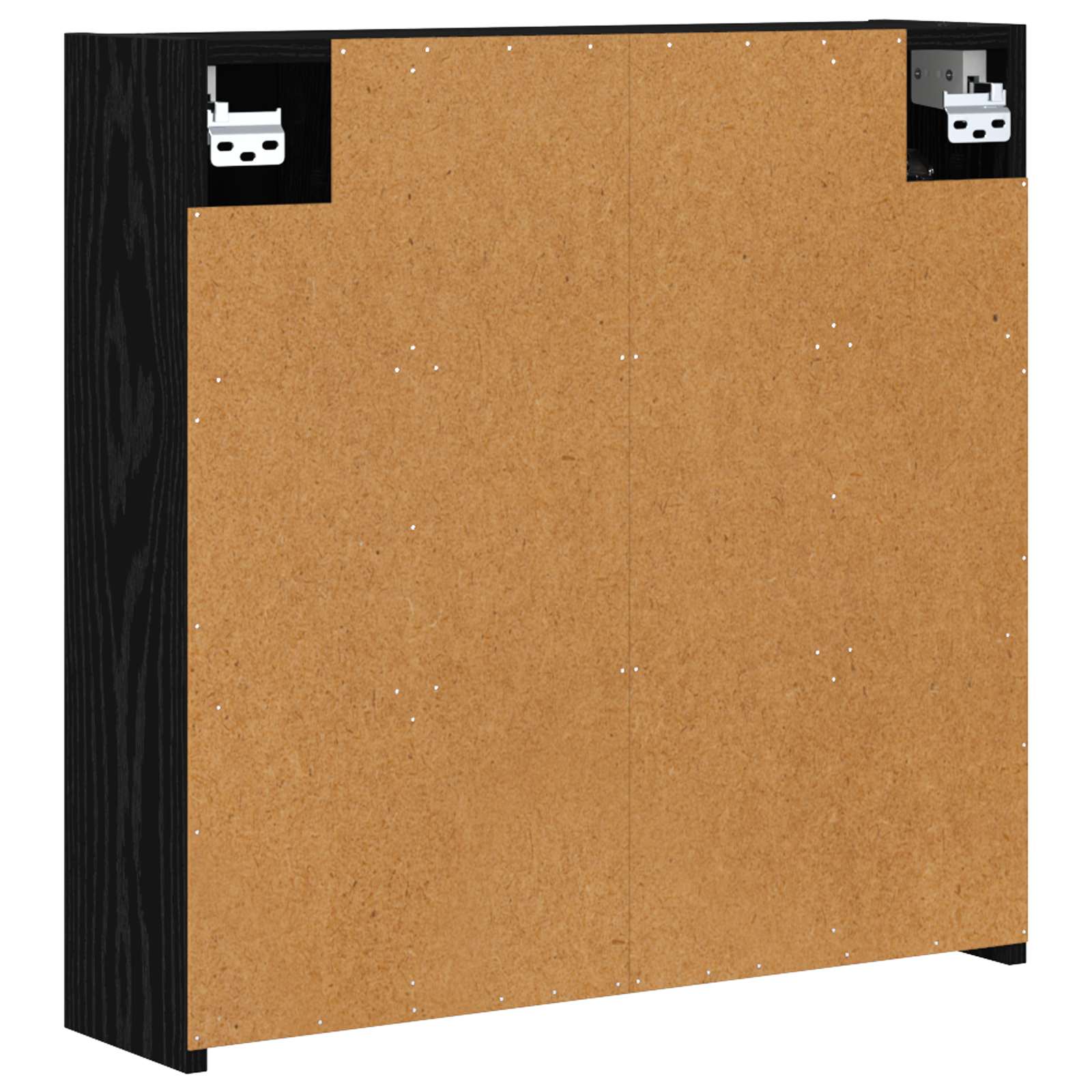 vidaXL Szafka z lustrem do łazienki Czarny Dąb 63,5 x 16 x 62,5 cm