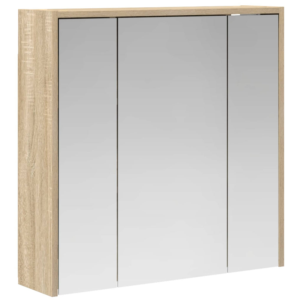 vidaXL Szafka z lustrem do łazienki Dąb Sonoma 63,5 x 16 x 62,5 cm