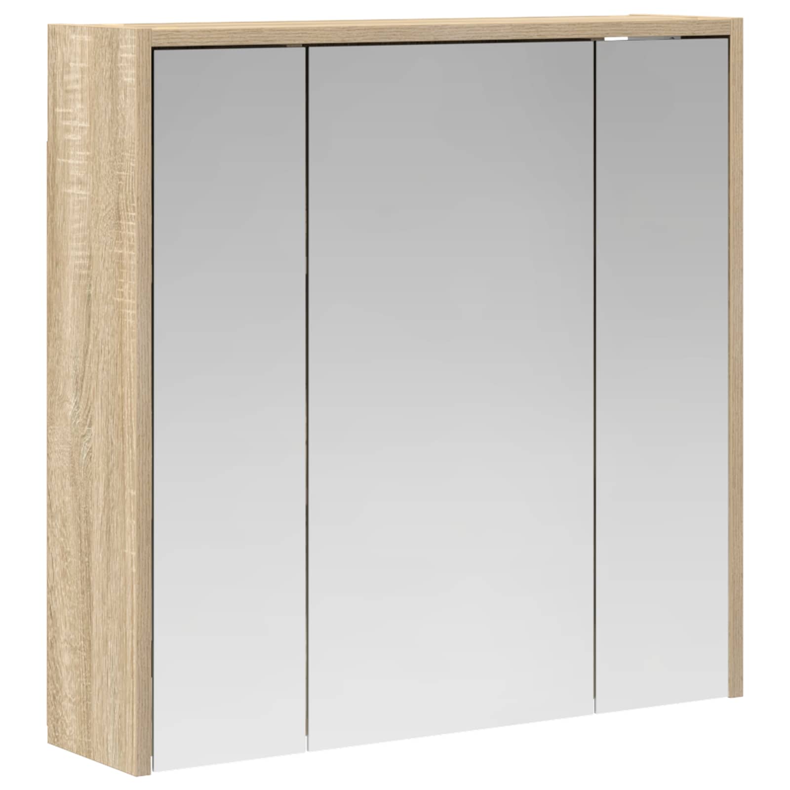 vidaXL Szafka z lustrem do łazienki Dąb Sonoma 63,5 x 16 x 62,5 cm