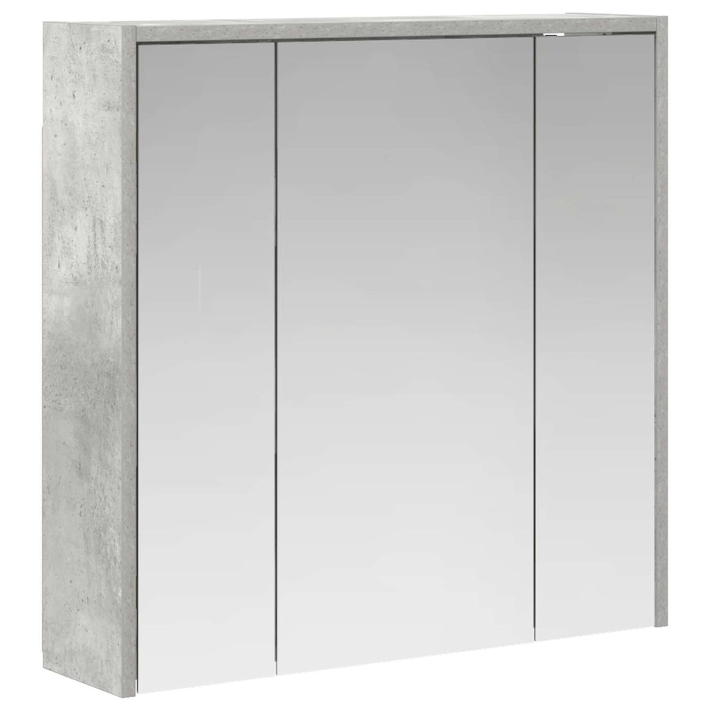 vidaXL Szafka z lustrem do łazienki Betonowy szary 63,5 x 16 x 62,5 cm
