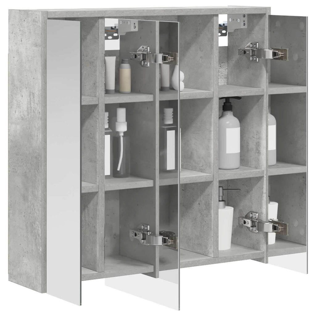 vidaXL Szafka z lustrem do łazienki Betonowy szary 63,5 x 16 x 62,5 cm