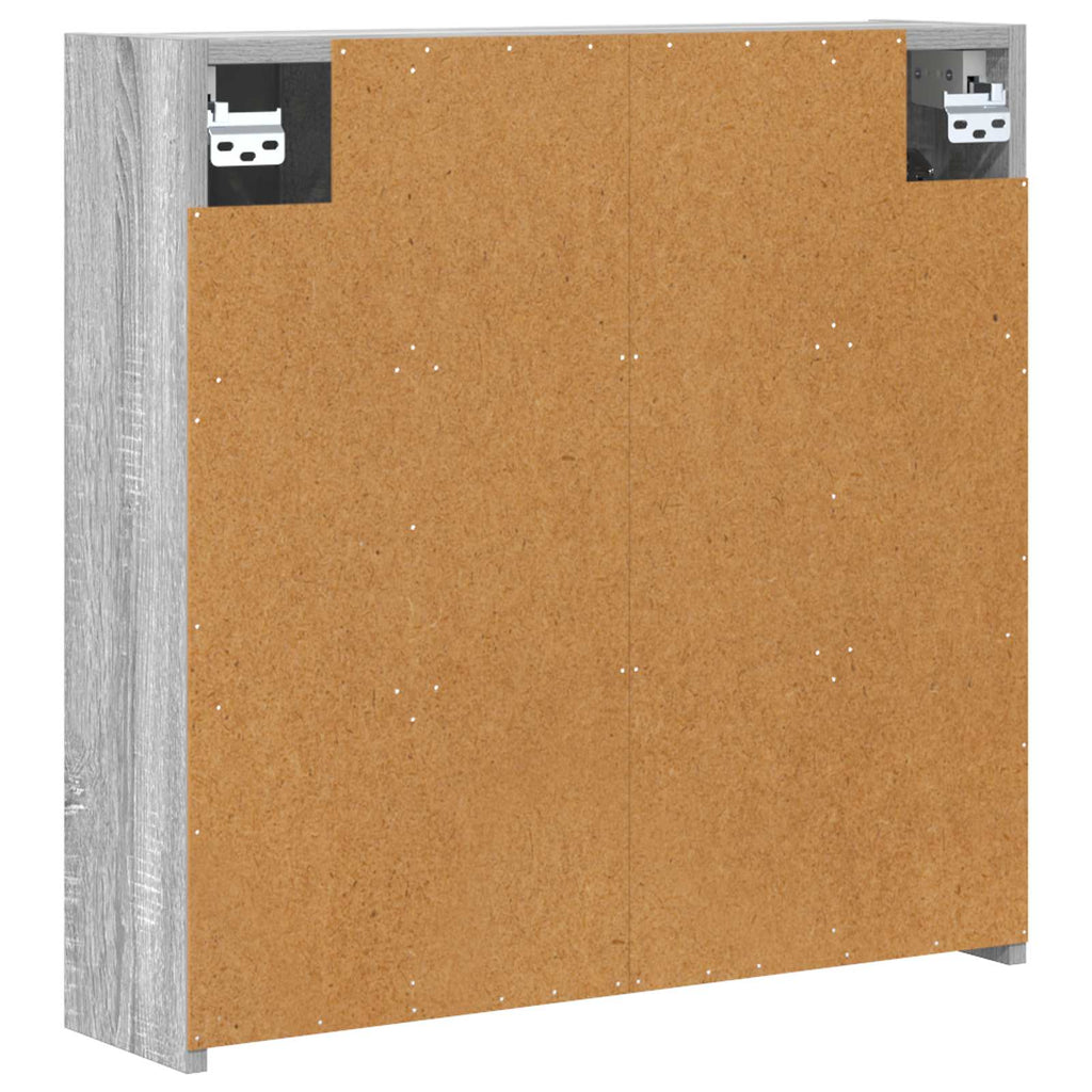 vidaXL Szafka z lustrem do łazienki Szary Sonoma 63,5 x 16 x 62,5 cm