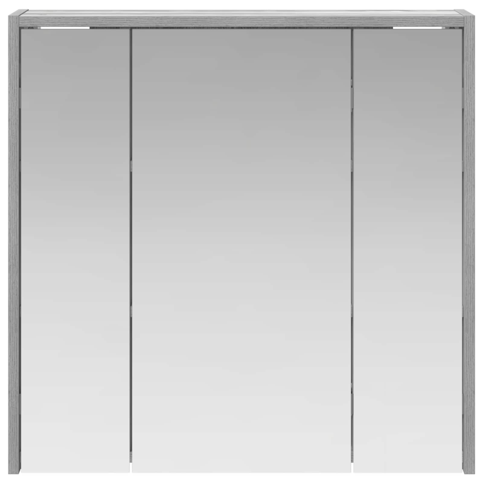 vidaXL Szafka z lustrem do łazienki Szary Sonoma 63,5 x 16 x 62,5 cm